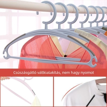 Műanyag ruhakasztó, csúszásmentes, felnőtteknek