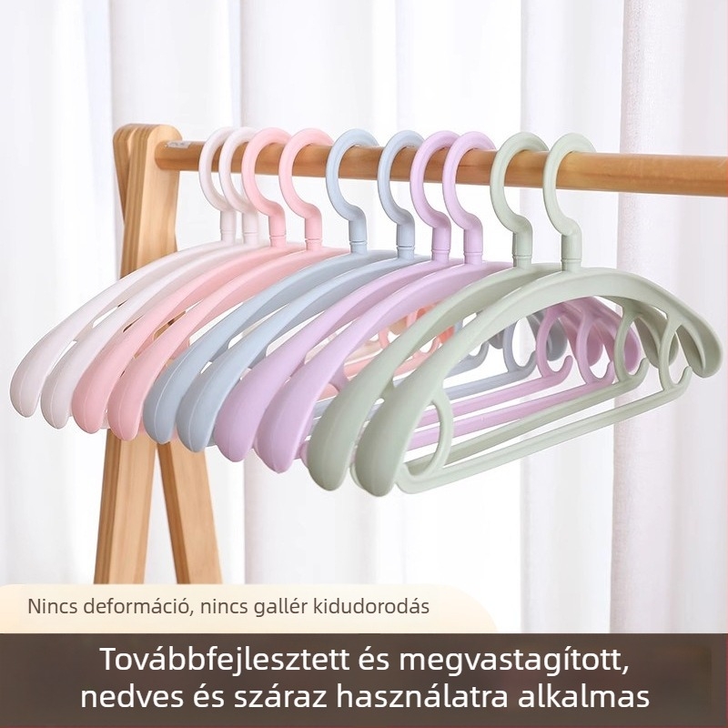 Háztartási forgó ruhatartó akasztó vállvédővel, kollégiumi használatra, vastított és nagy kapacitású