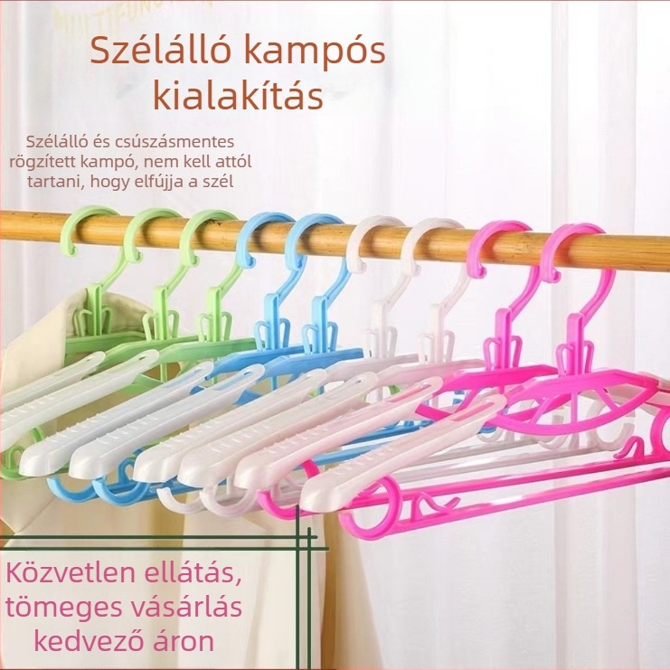 Otthoni használatra szánt teleszkópos ruhatartó, többfunkciós, foltmentes szárításhoz, csúszásmentes, nagy akasztó a gardróbhoz