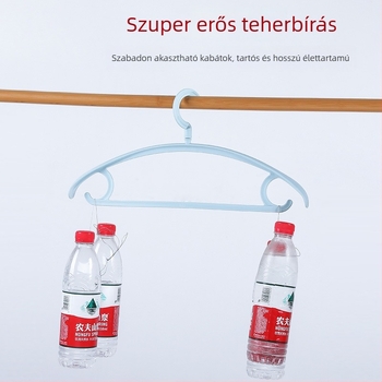 Műanyag ruhafogas csúszásmentes felülettel, széles vállú, otthoni használatra