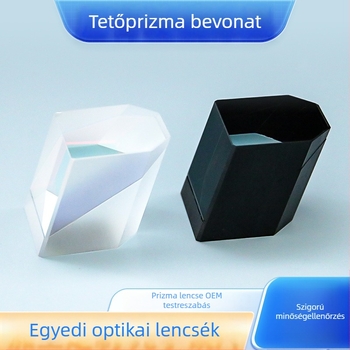 Fekete bevonatú tetőprizmák és magas törésmutatójú lencsék precíz optikai eszközökhöz