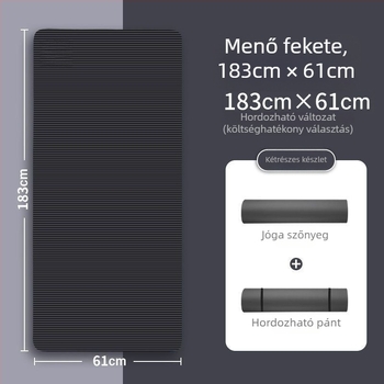 Jógamatrac kezdőknek, vastagabb, szélesebb és hosszabb, csúszásmentes, otthoni használatra