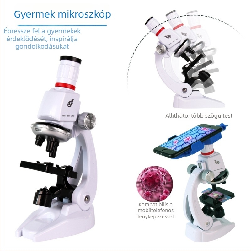 Biológiai mikroszkóp gyerekeknek okostelefonnal