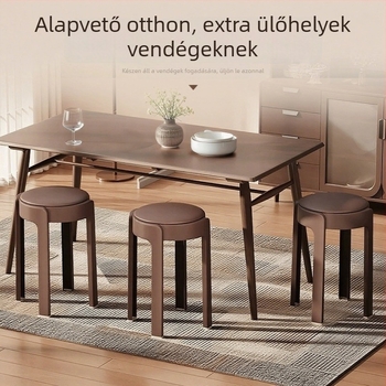 Műanyagból készült puha bevonatú tápasztó szék otthoni használatra, vastított, erős és tartós, halmozható, kerek ülőfelület, könnyed luxus érzetű étkezőszék