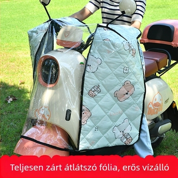 Előre szélvédővédő elektromos járművekhez, átlátszó, szélvédő- és esővédő, négyévszakos univerzális