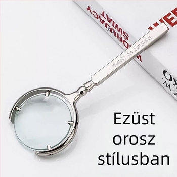 Vintage fém hordozható nagyító idős olvasáshoz, ideális diákoknak ajándék, rovarmegfigyelés és ékszer-értékelés