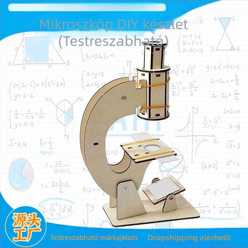 DIY Mikroszkóp – Fa összeszerelő készlet gyerekek fizikai kísérleteihez