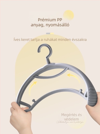 Otthoni ruhatároló akasztó, nyom nélkül, vállbarát kialakítás, csúszásmentes
