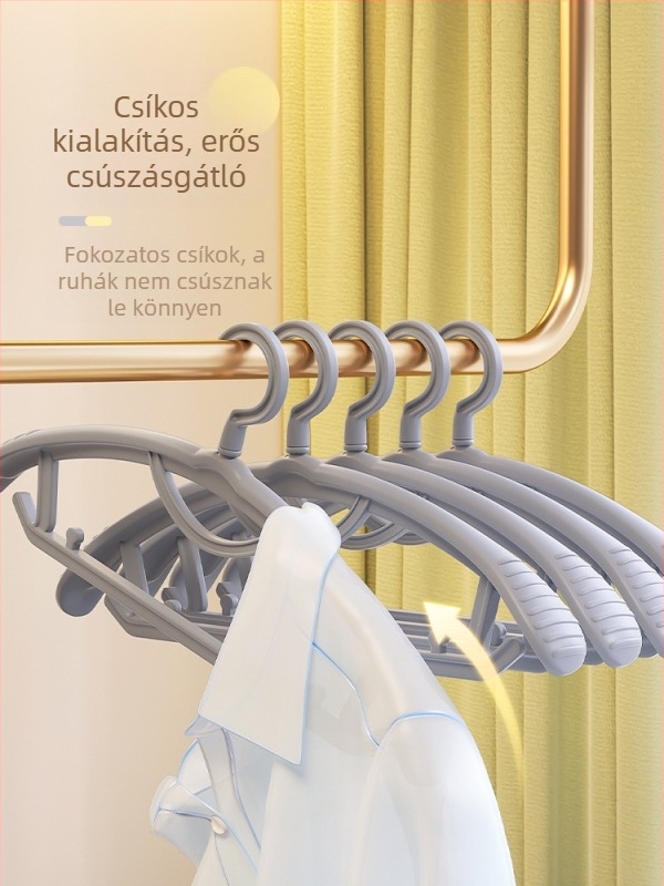 Otthoni ruhatároló akasztó, nyom nélkül, vállbarát kialakítás, csúszásmentes