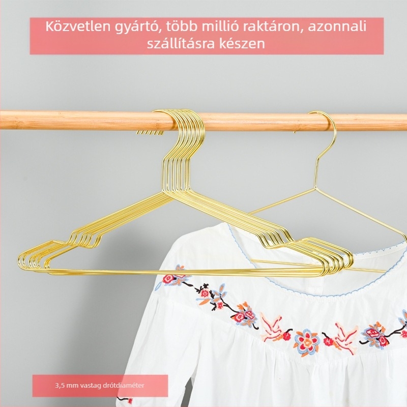 Skandináv stílusú vas ruhakasztó aranyfényű felülettel, hálószoba és gardrób számára