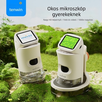 Hordozható digitális mikroszkóp kijelzővel gyermekek számára csillagászati tudományos kísérletekhez, modell 3011