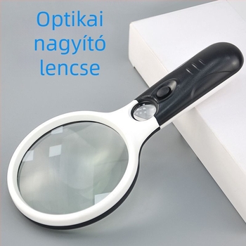 Világítással ellátott nagyító, ultranagy felbontású olvasáshoz idős korban, kézben tartható, hordozható