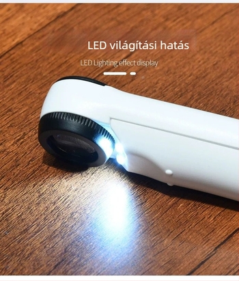 40x kézi LED-es nagyító antik jáde ékszerek és pecsétek azonosításához — HD vizsgálat