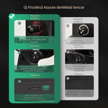 Gyémánt girdle kód nagyító mikroszkóp ékszerekhez