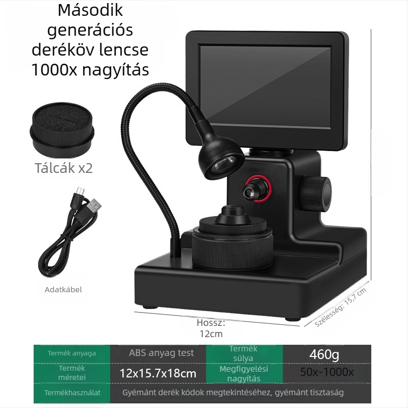 Gyémánt girdle kód nagyító mikroszkóp ékszerekhez