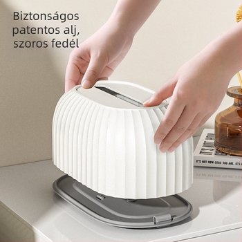 Csíkos papírzsebkendő tartó fürdőszobába és nappaliba – asztali tároló, minimalist dizájn