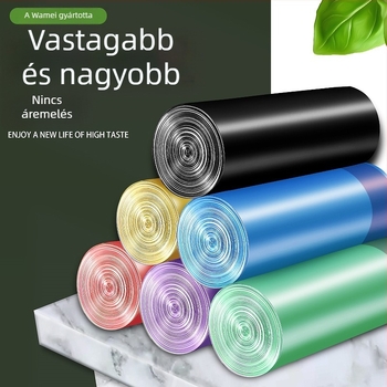 Húzózsinóros szemeteszsákok, extravastagok, nagy méret, fekete, 300 darab