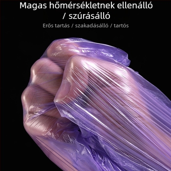 Húzózsinóros szemeteszsákok, extravastagok, nagy méret, fekete, 300 darab