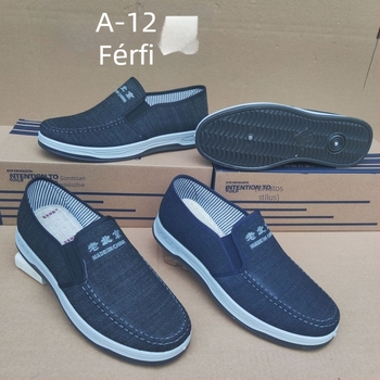 Férfi vászoncipő Pekingi stílusban, slip-on, légáteresztő és tartós, alacsony szárú mindennapi sneaker