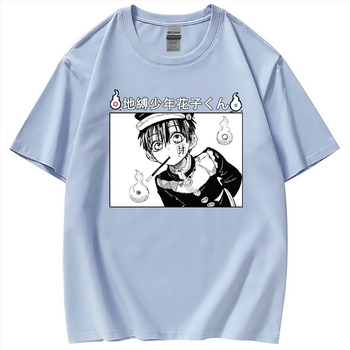 Toilet-Bound Hanako-kun pamut grafikus T-shirt, női, laza szabás, kerek nyakú, rövid ujjú, nyár 2021