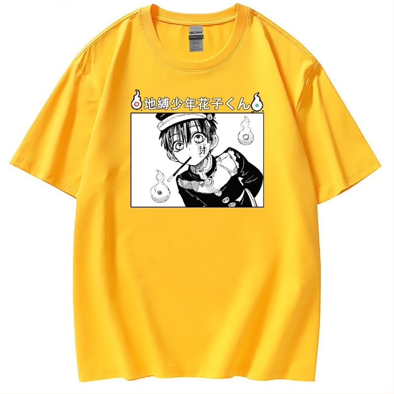 Toilet-Bound Hanako-kun pamut grafikus T-shirt, női, laza szabás, kerek nyakú, rövid ujjú, nyár 2021