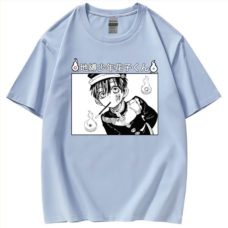 Toilet-Bound Hanako-kun pamut grafikus T-shirt, női, laza szabás, kerek nyakú, rövid ujjú, nyár 2021