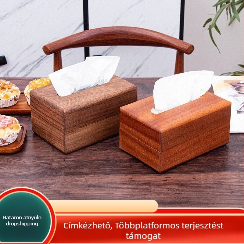 Diófából készült szalvétatartó doboz – elegáns, modern szervező otthonra, szállodába és étterembe