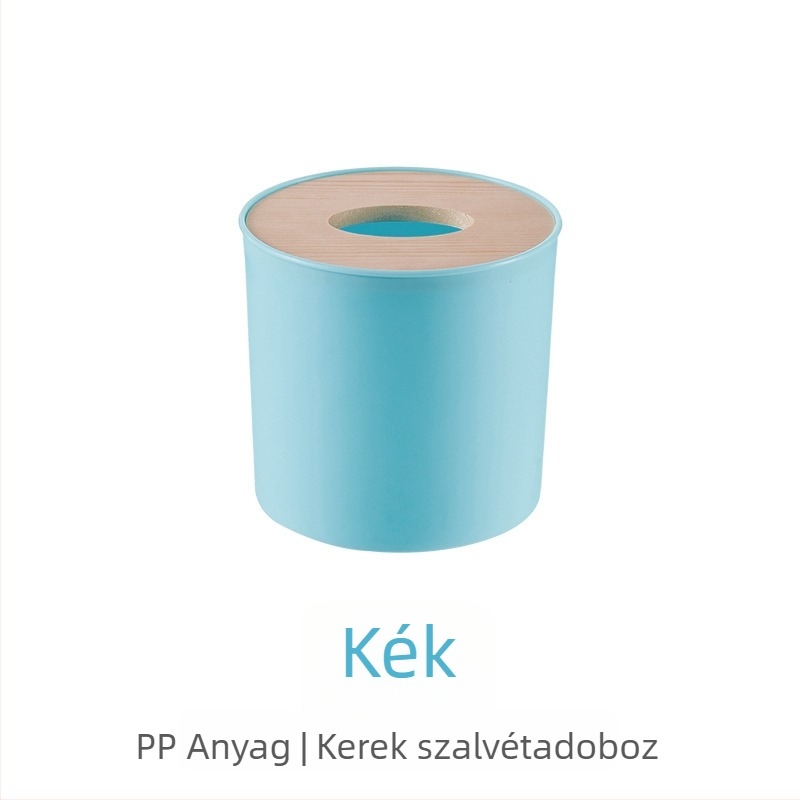 PP papírzsebkendő-tartó kerek fenyőfedővel, nappali, hotel és étterem használatra