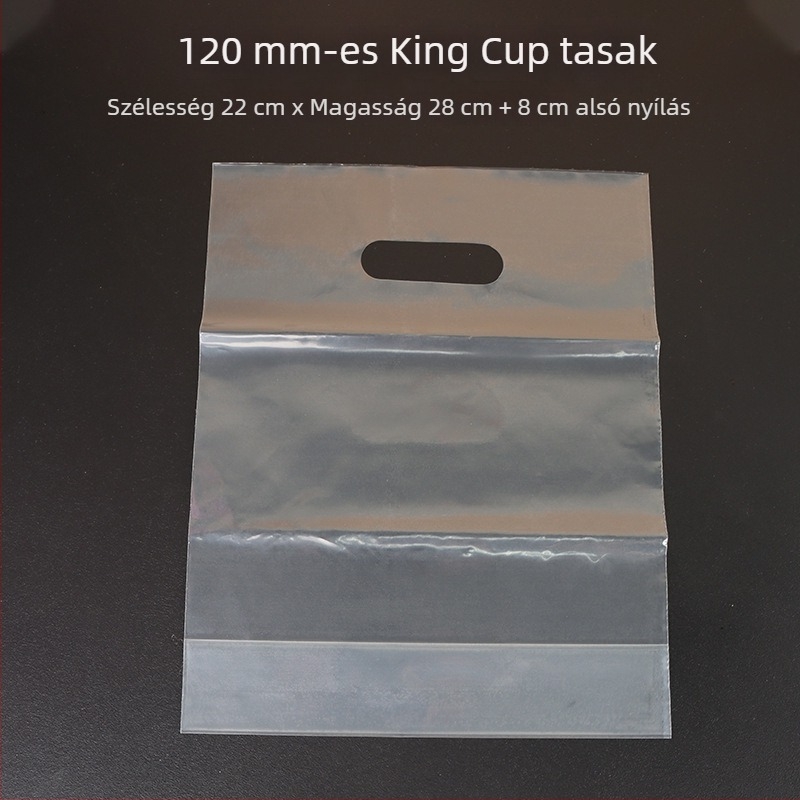 Egyszer használatos tejes tea tasakok, átlátszó, vastag műanyag zacskók italhoz, egy- és kétcsészés poharakhoz