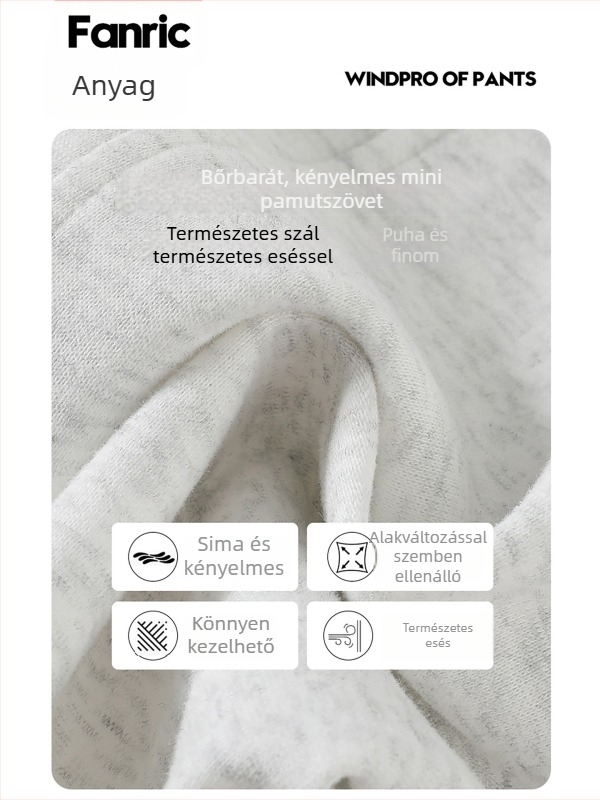 Női drapírozott sportnadrág, széles szárú, tavasz–ősz, 2025