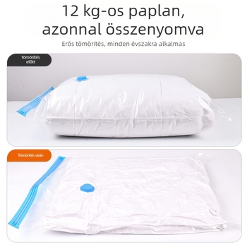 Vákuumos tömörítő tárolózsák paplanhoz és pehelykabáthoz – nedvesség- és porálló, vastagított utazási tároló