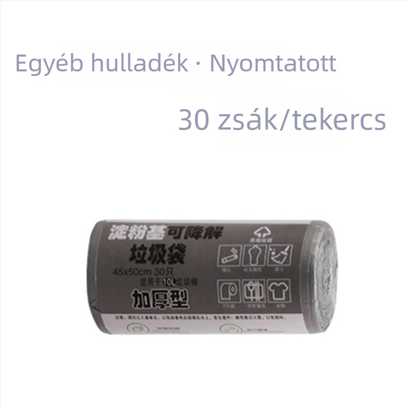 Mellény-stílusú biológiailag lebomló, vastagított szemeteszsákok háztartási fekete konyhai zsákok