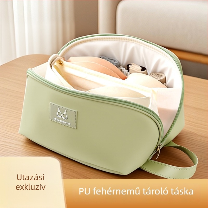 PU fehérneműtároló táska – Nagy kapacitású, hordozható utazási szervező fehérneműkhöz és zoknikhoz