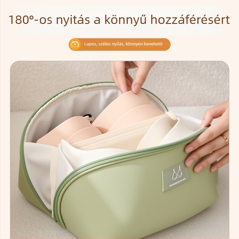PU fehérneműtároló táska – Nagy kapacitású, hordozható utazási szervező fehérneműkhöz és zoknikhoz