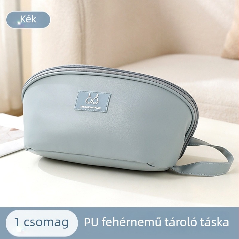 PU fehérneműtároló táska – Nagy kapacitású, hordozható utazási szervező fehérneműkhöz és zoknikhoz