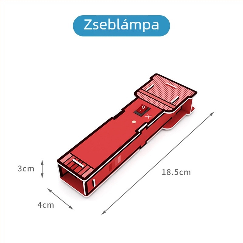 DIY fizikai kísérleti készlet: kapcsolóval ellátott áramkör, optikai szálas asztali lámpa, zseblámpa, bankjegy detektáló és kézműves anyagcsomag