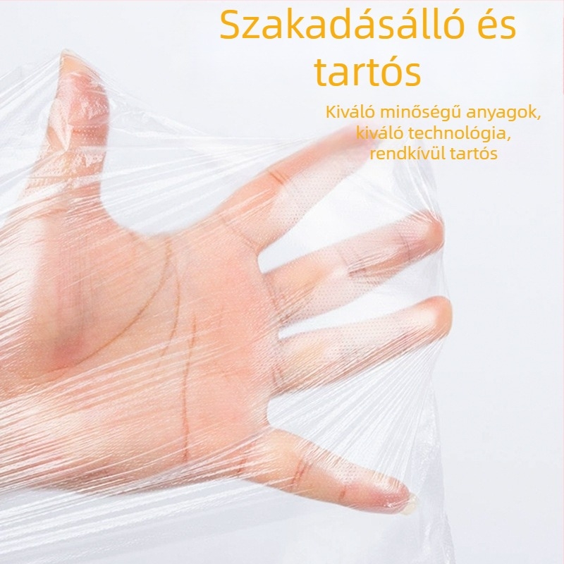 Szállodai vendégszobákhoz készült átlátszó, egyszer használatos szemeteszsákok, megvastagított, lapos szájú, kereskedelmi használatra