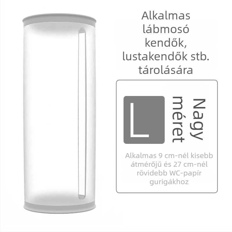 Fali WC-papírtartó mag nélküli tekercsekhez, papírtartó doboz, műanyag