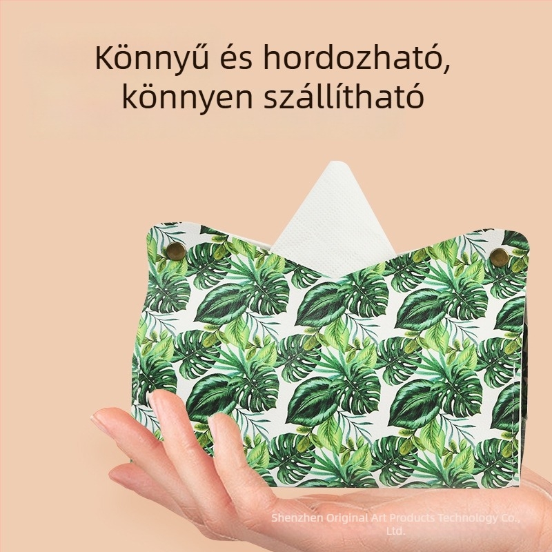 Bőr szalvétatartó asztalra és nappaliba, minimalistikus dizájn, vízálló, sokoldalú otthoni tároló