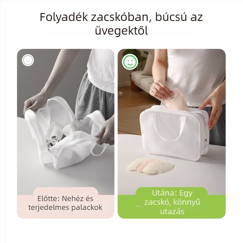 FaSoLa utazási újratölthető zacskók kozmetikumokhoz, testápolóhoz és tusfürdőhöz, mintatároló zacskók, hordozható utazásokhoz és üzleti utakhoz