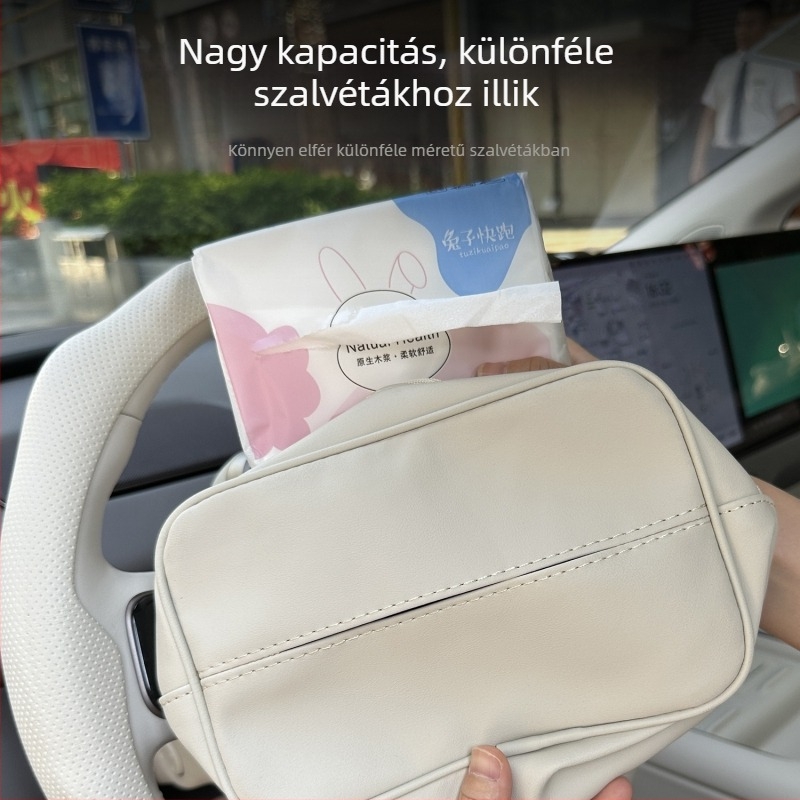 Li Auto I8I6 autóhoz való szalvétatartó velúr dekorral, multifunkcionális szalvétadoboz
