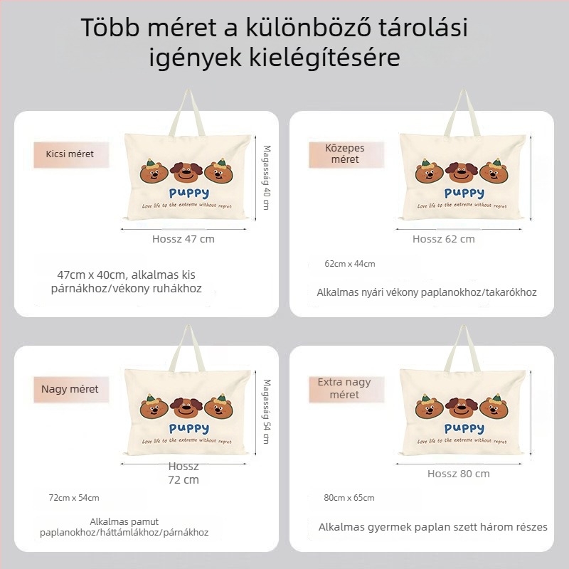 Gyerekeknek készült paplan tároló táska, vízálló és nedvességálló, kézitáska stílusú, utazáshoz és otthoni tároláshoz
