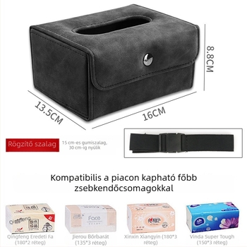 Fejtámla alatti papírzsebkendő-doboz autóhoz – akasztós dekoráció