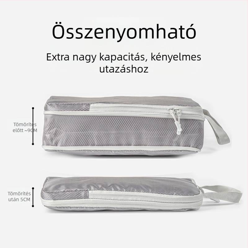 Utazási négy darabos tömörítő tárolótáska-készlet – nedvesség- és porálló, nagy kapacitású poggyász-tároló