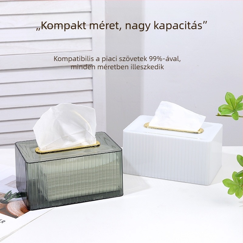Átlátszó asztali papírtartó nappalira, kávézóasztalhoz és étkezőasztalhoz; modern, sokoldalú, vízálló