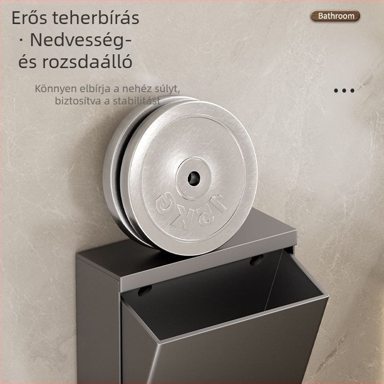 Fali vécépapír tartó doboz, vízálló, alumíniumból, modern minimalist stílus