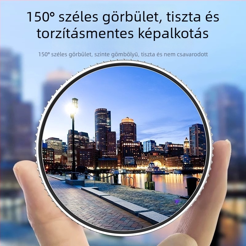 Motorkerékpár visszapillantó tükör, kis kör alakú, széles látómező, ultra-széles szögű konvex tükör, holttér-figyelő és tolató tükör