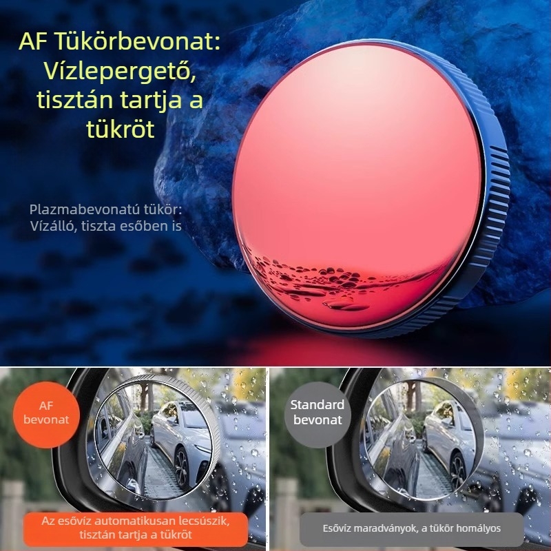 Motorkerékpár visszapillantó tükör, kis kör alakú, széles látómező, ultra-széles szögű konvex tükör, holttér-figyelő és tolató tükör