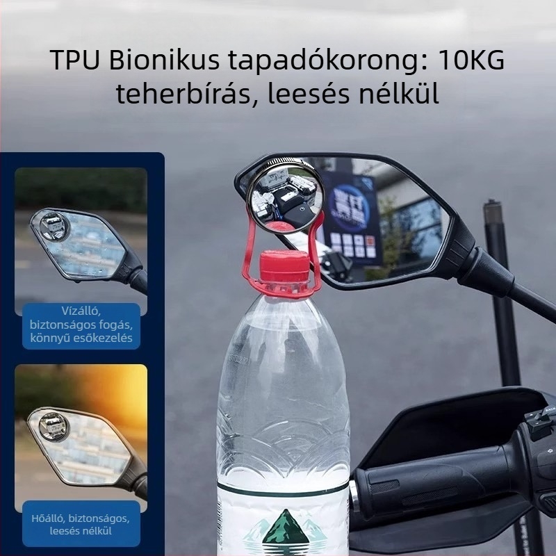 Motorkerékpár visszapillantó tükör, kis kör alakú, széles látómező, ultra-széles szögű konvex tükör, holttér-figyelő és tolató tükör