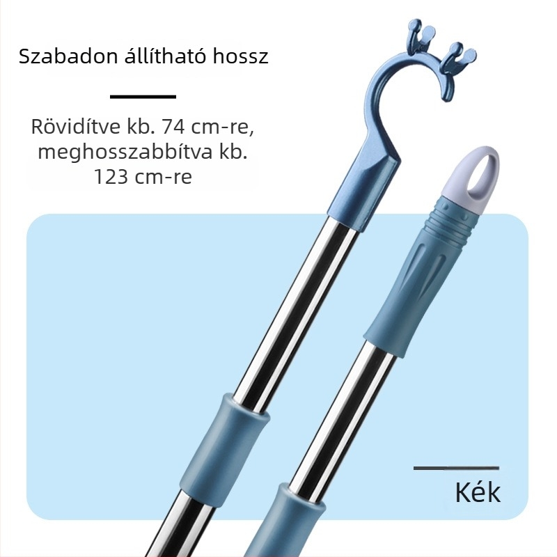 Rozsdamentes acél ruhaszárító rúd alumíniumötvözetű támasztékkal — teleszkópos szárító rúd